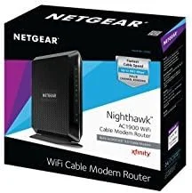 مودم روتر کابلی وای فای Netgear Nighthawk AC1900 (24x8) (C7000) DOCSIS 3.0 تایید شده برای XFINITY Comcast، Time Warner Cable، Cox و غیره [واردات موازی]