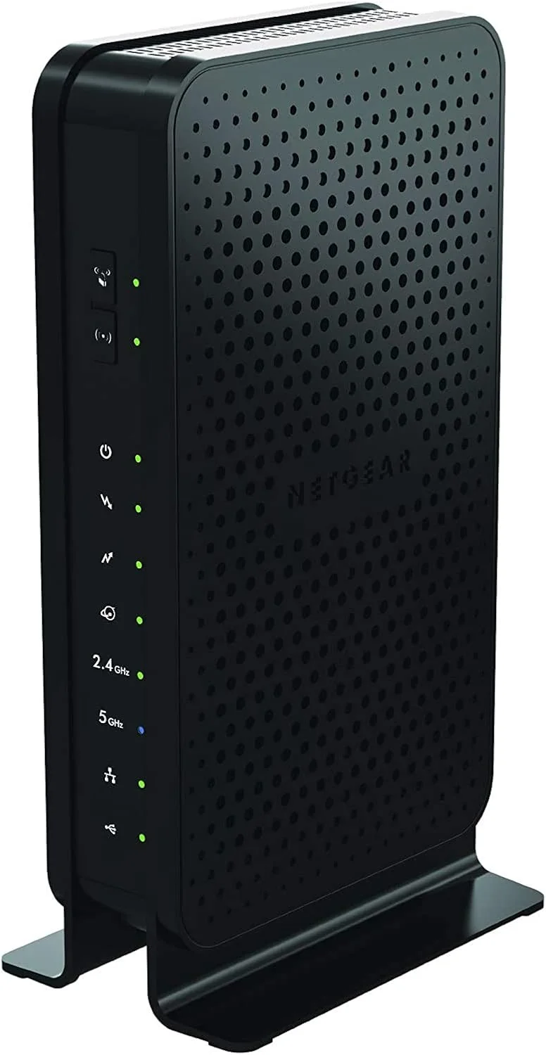 مودم روتر کابلی دو بانده N600 NETGEAR با مودم کابلی 8x4 DOCSIS 3.0 (C3700-100NAS) مشکی - بازسازی شده