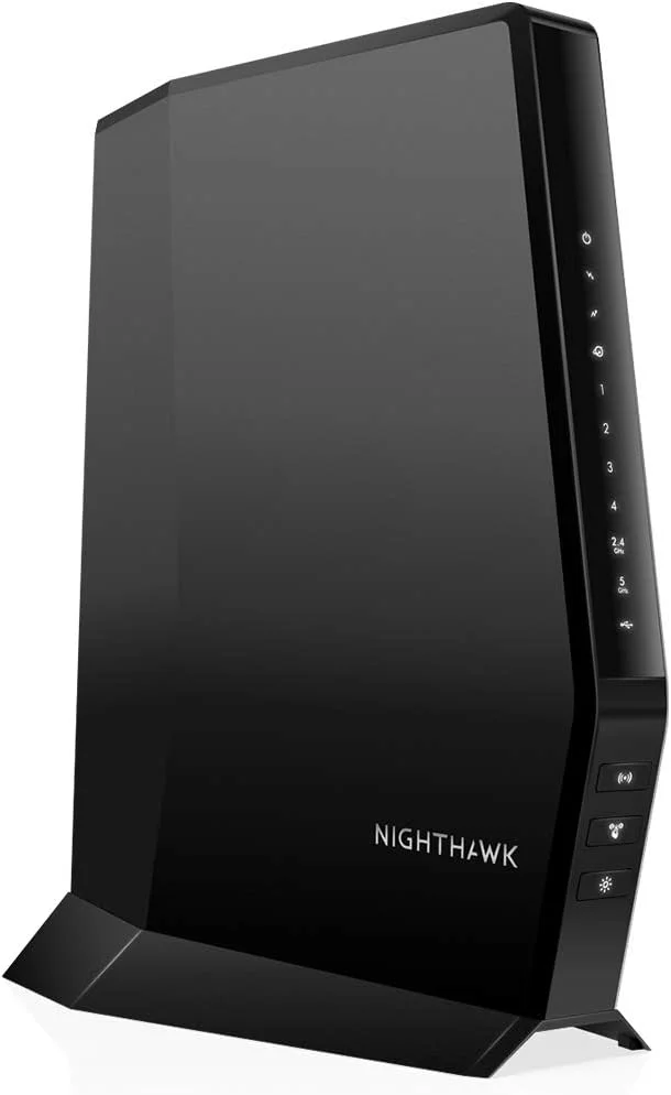 مودم روتر کابلی NETGEAR Nighthawk (CAX30) DOCSIS 3.1 و روتر WiFi 6 - AX2700 2.7 گیگابیت بر ثانیه - سازگار با Xfinity، Spectrum، Cox و غیره - اینترنت بی‌سیم گیگابیتی