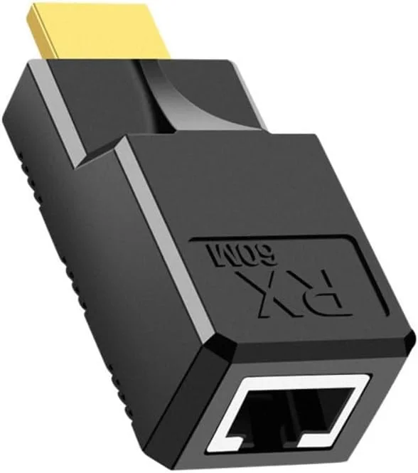 تقویت کننده و توسعه دهنده شبکه RJ45 به HDMI با USB تا 60 متر، کیفیت 1080P، سازگار با کامپیوتر، لپ تاپ، فرستنده TX، مانیتور HDMI، تلویزیون، پروژکتور، گیرنده RX
