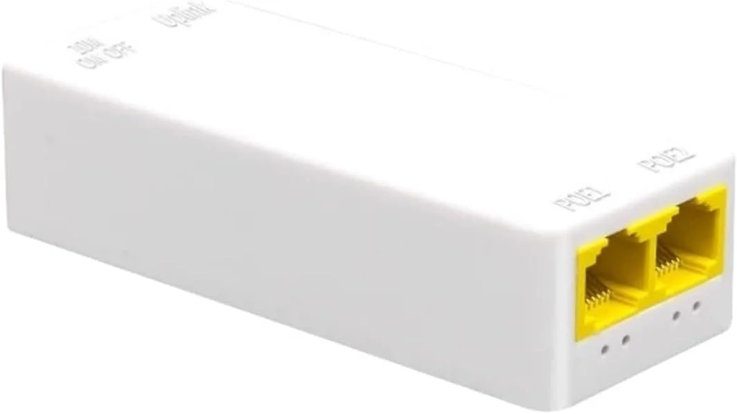 تکرار کننده دو پورت اترنت با سرعت 10/100 مگابیت بر ثانیه، توسعه دهنده اترنت یک به دو با استاندارد IEEE802.3af/at، نصب آسان 48 ولت