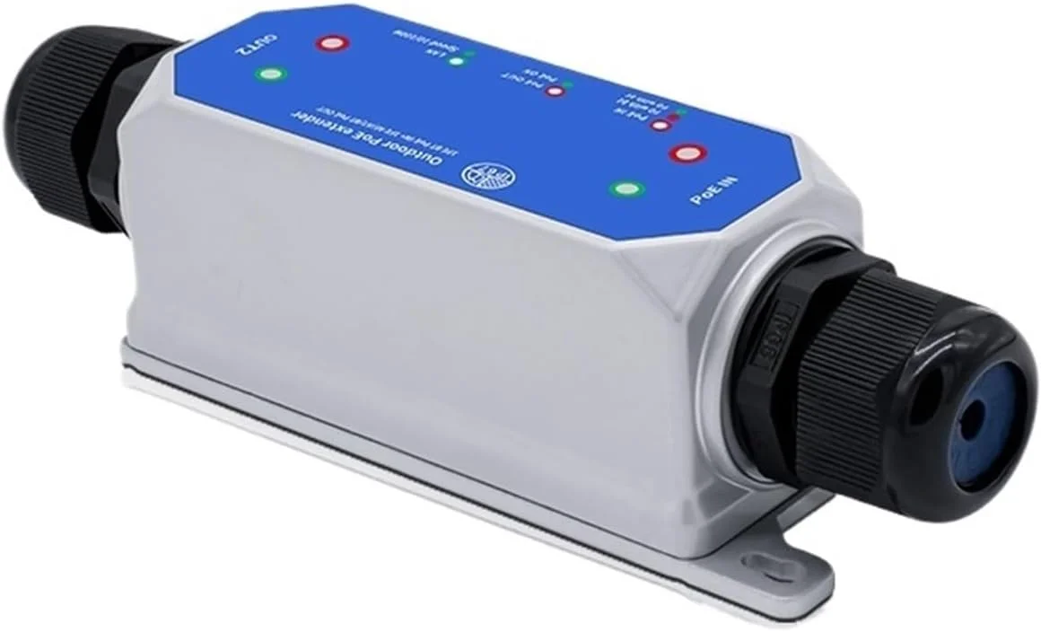 تکرار کننده P-O//E دو پورت 100 مگابیت بر ثانیه IP67 ضد آب 1 به 1 IEEE802.3af/at/bt 48V 120W