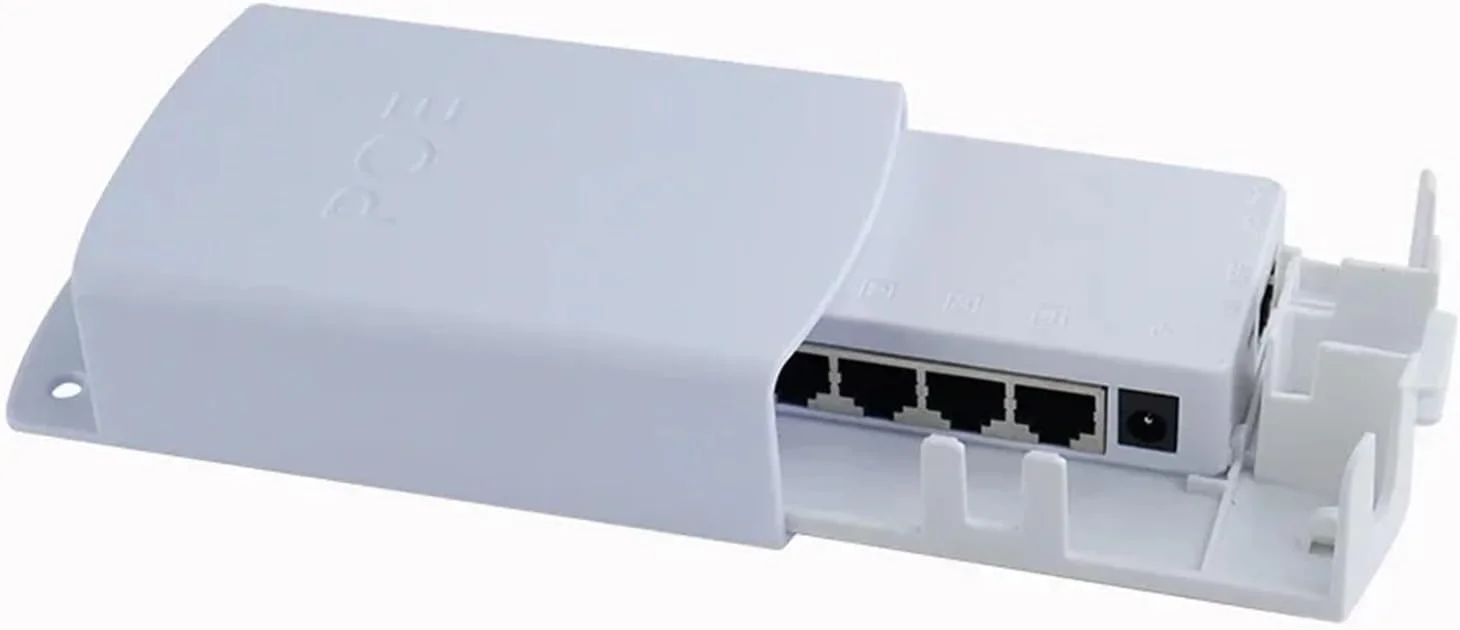 تقویت کننده ضدآب RJ45 با 2/4 پورت آداپتور P-O//E، تکرار کننده داخلی، تقویت کننده سیگنال قوی (100 مگابیت بر ثانیه - 1 ورودی 4 خروجی)