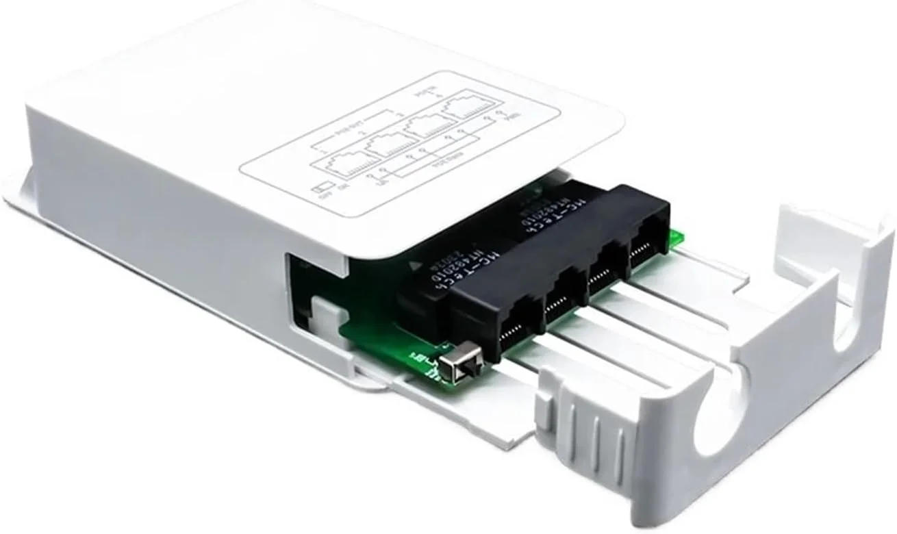 توسعه دهنده پورت شبکه با قابلیت تغذیه از طریق اترنت (P-O//E) با 4 پورت، تکرار کننده شبکه 100 مگابیت بر ثانیه، IP30 VLAN 44-57V 30W