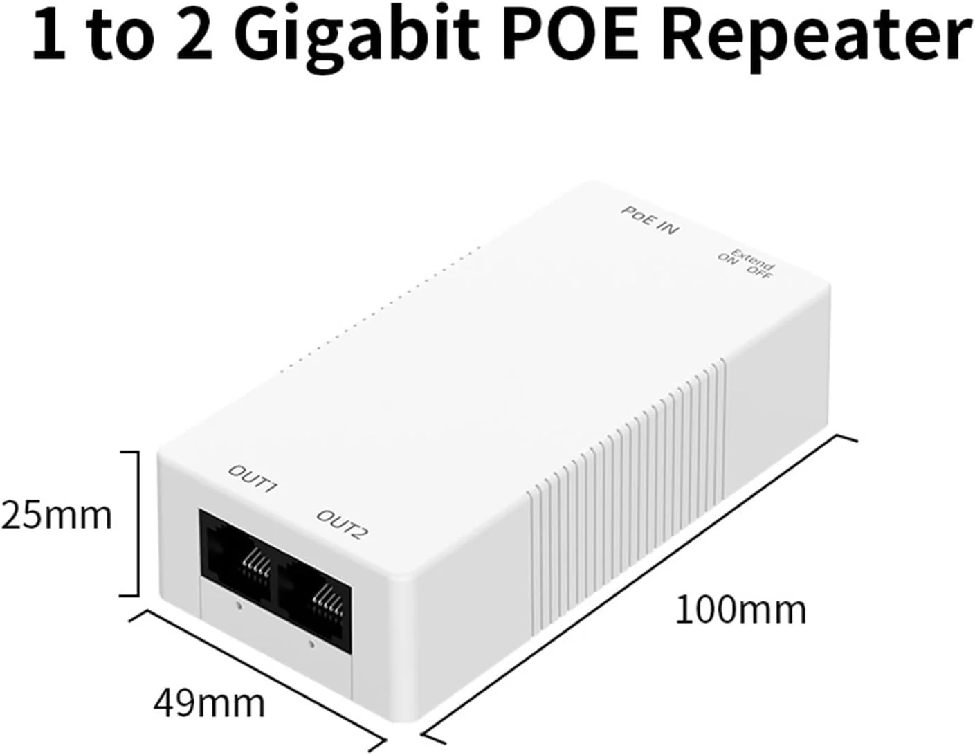 تکرار کننده گیگابیتی دو پورت با قابلیت توسعه دهنده با استاندارد IEEE802.3af/at و محافظت 48 ولت 30 وات