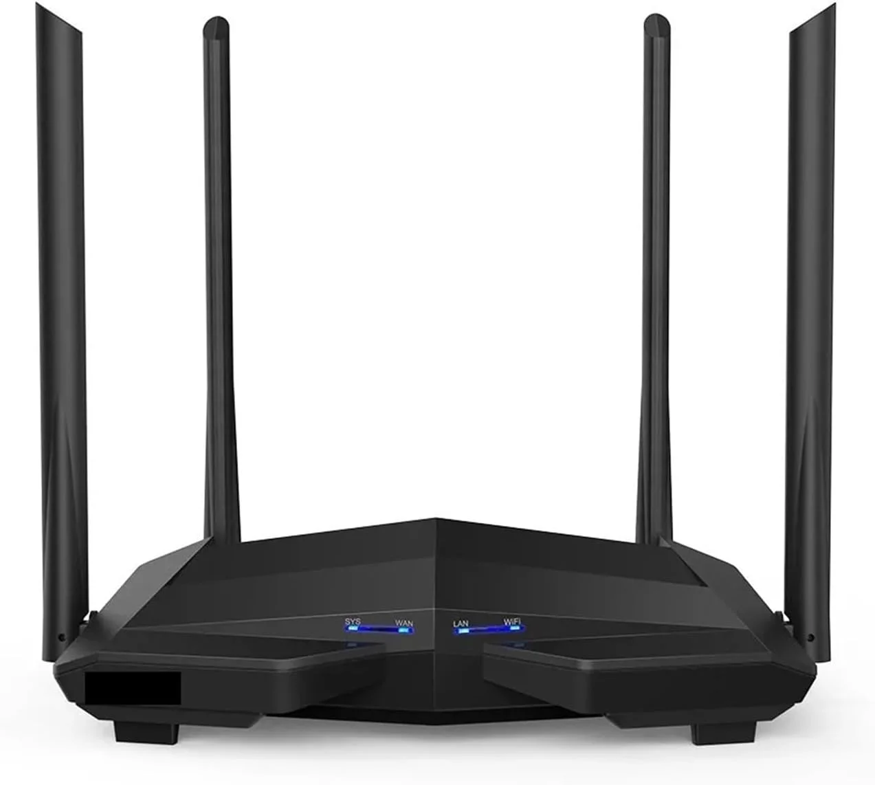 روتر AC10 1200Mbps با 4 پورت اترنت گیگابیتی کامل، دو بانده 2.4G/5.0GHz 11AC، تقویت کننده، 4 آنتن (دوشاخه U/-K)