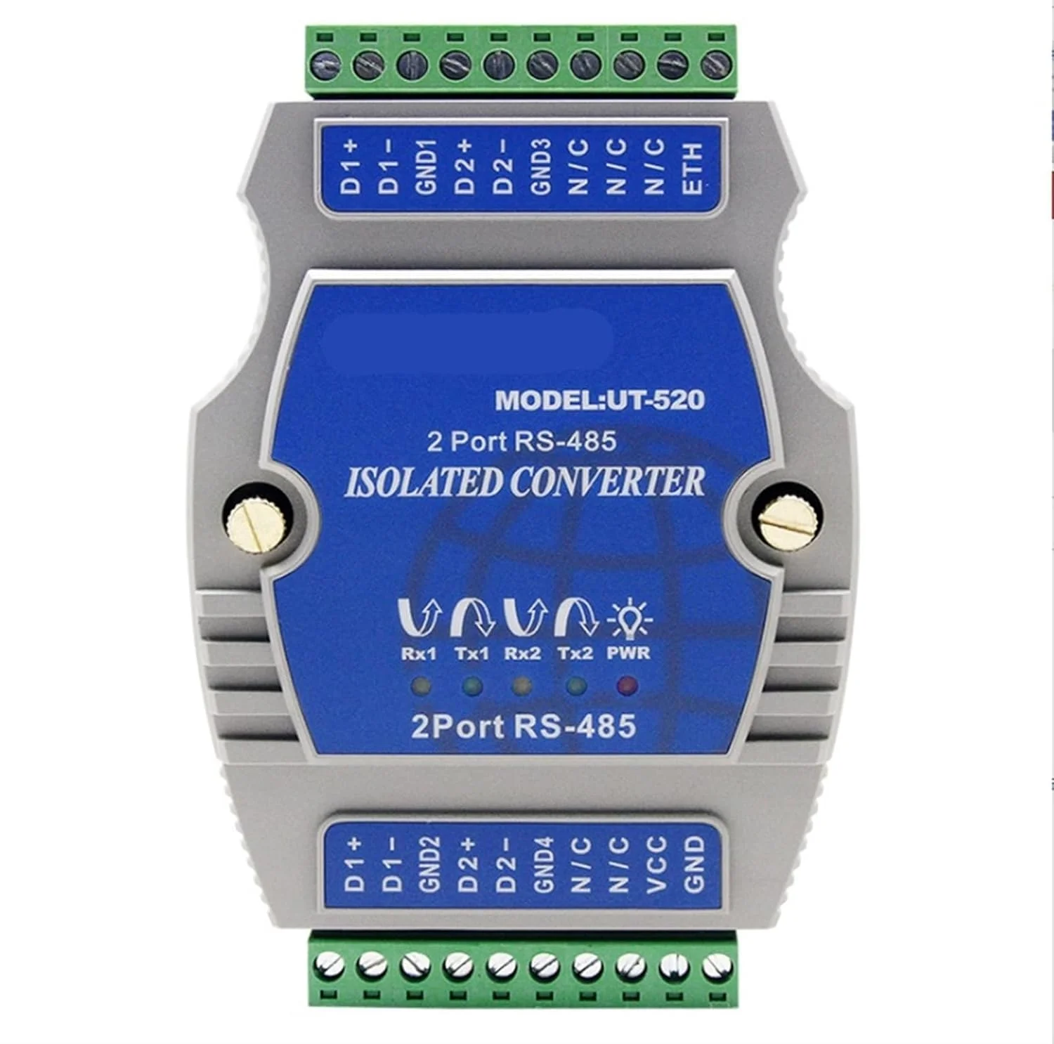 تقویت کننده/تکرار کننده سیگنال 485 صنعتی COKYIS UT-520 با ایزولاسیون نوری دو مسیره RS485