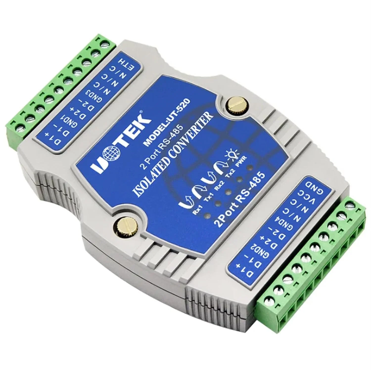 تقویت کننده/تکرار کننده سیگنال 485 صنعتی COKYIS UT-520 با ایزولاسیون نوری دو مسیره RS485