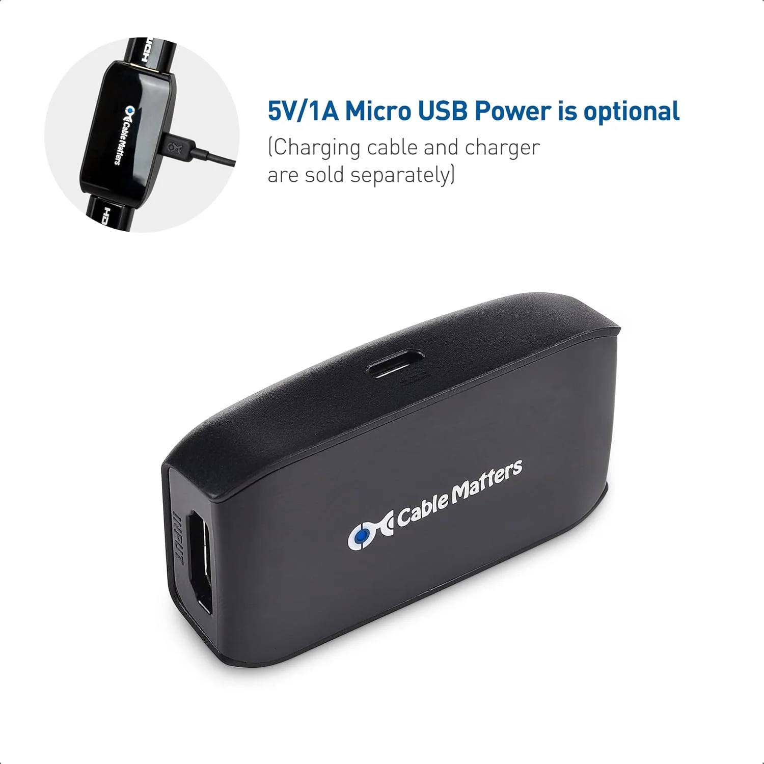 تقویت کننده سیگنال HDMI اکتیو Cable Matters (مادگی به مادگی HDMI 2.0) با رزولوشن 4K 60Hz و HDR برای پخش کننده Blu-ray، تلویزیون های HD، HTC Vive، هدست واقعیت مجازی Oculus Rift و غیره