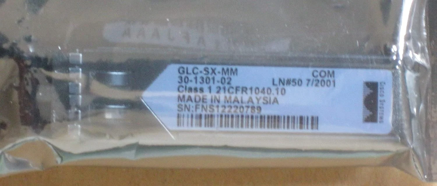 ماژول فرستنده و گیرنده سیسکو GLC-SX-MM 1000Base-SX SFP (بازسازی شده)