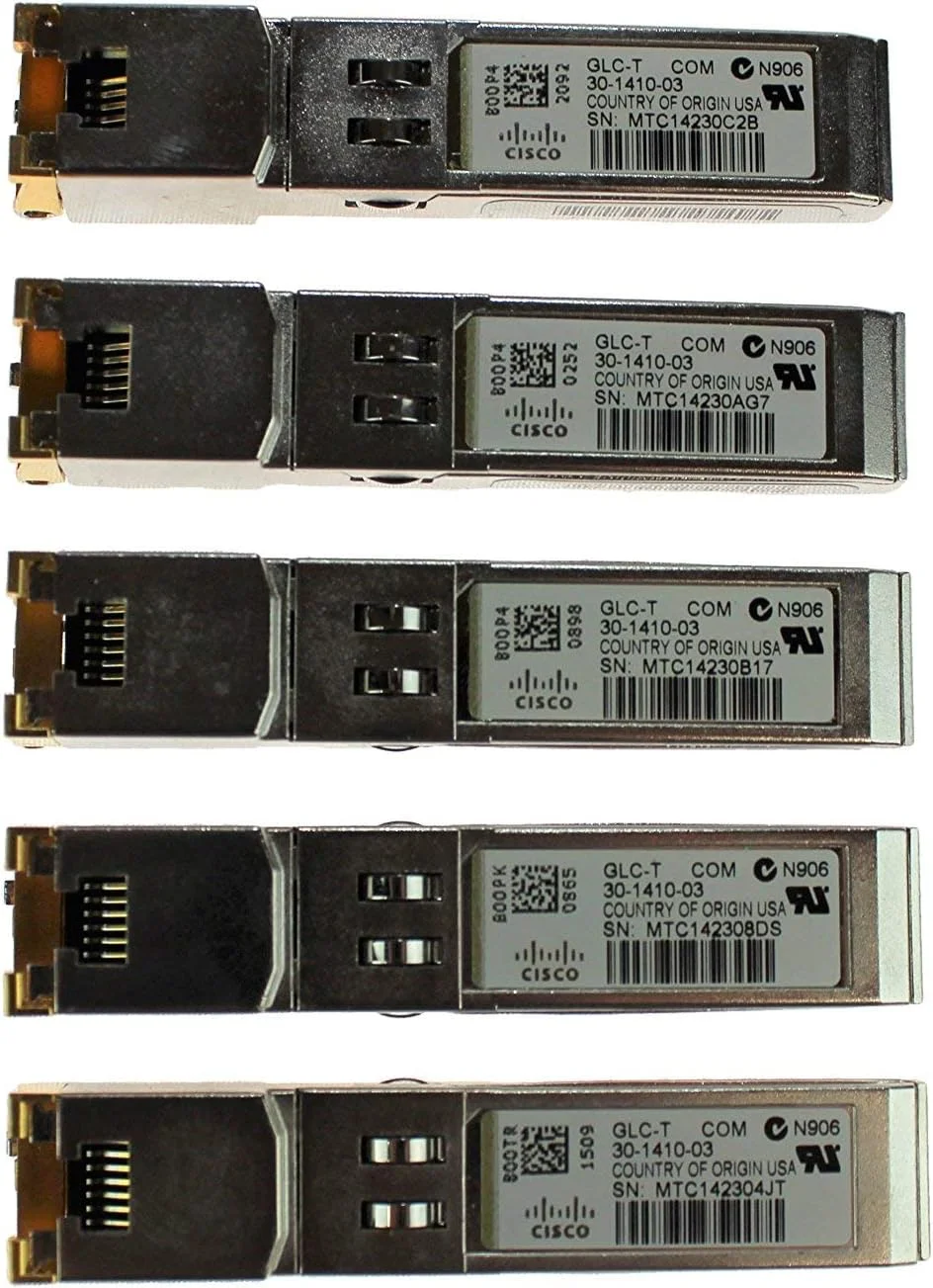 ماژول فرستنده و گیرنده سیسکو GLC-T 1000BASE-T SFP+ (بازسازی شده)