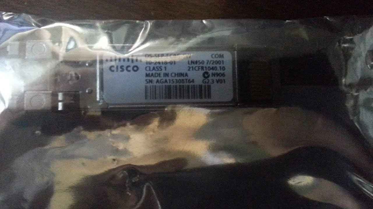 ماژول فرستنده و گیرنده فیبر نوری سیسکو DS-SFP-FC8G-SW 8GB (بازسازی شده)