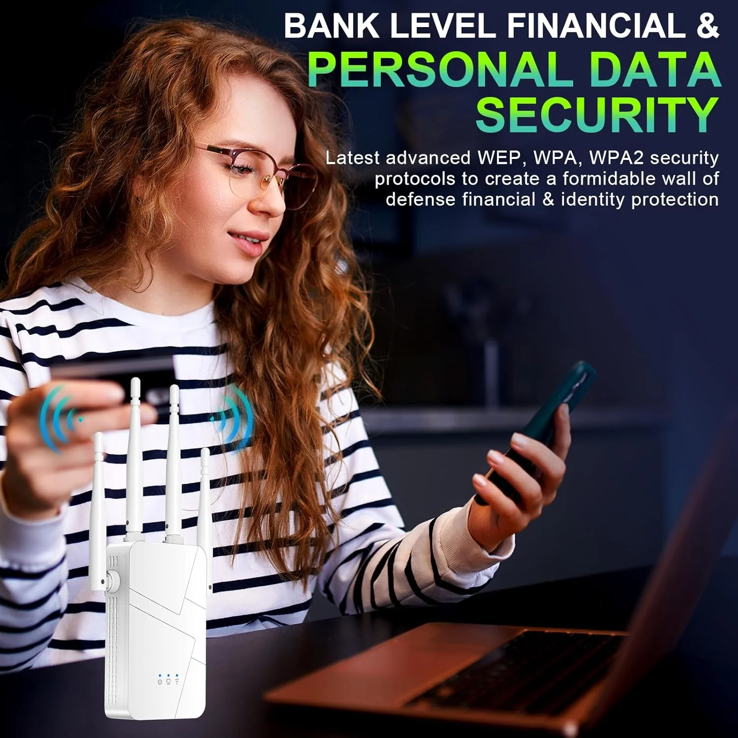 تقویت کننده WiFi مدل 2026، تقویت کننده اینترنت با پوشش 15888 فوت مربع، تقویت کننده سیگنال بی سیم دوربرد برای خانه، Mesh Wi-Fi با سرعت 99٪ بیشتر | گسترده تر از همیشه، پشتیبانی از 55+ دستگاه، راه اندازی با 1 ضربه