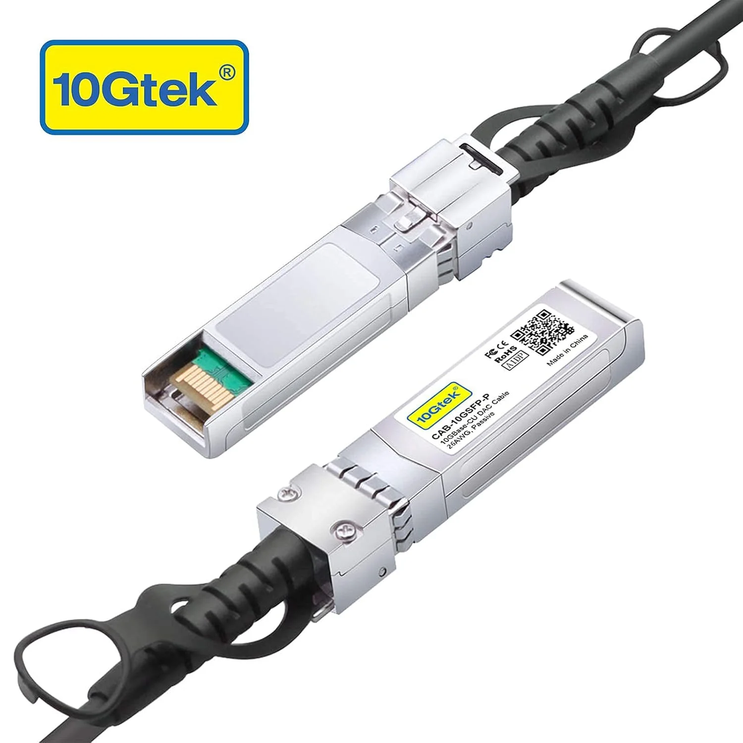 10G SFP+ DAC Twinax Cable, Passive, Compatible with Cisco SFP-H10GB-CU1M, Ubiquiti UniFi, Mikrotik S+DA0001, Fortinet and More, 1 Meter(3.3ft)