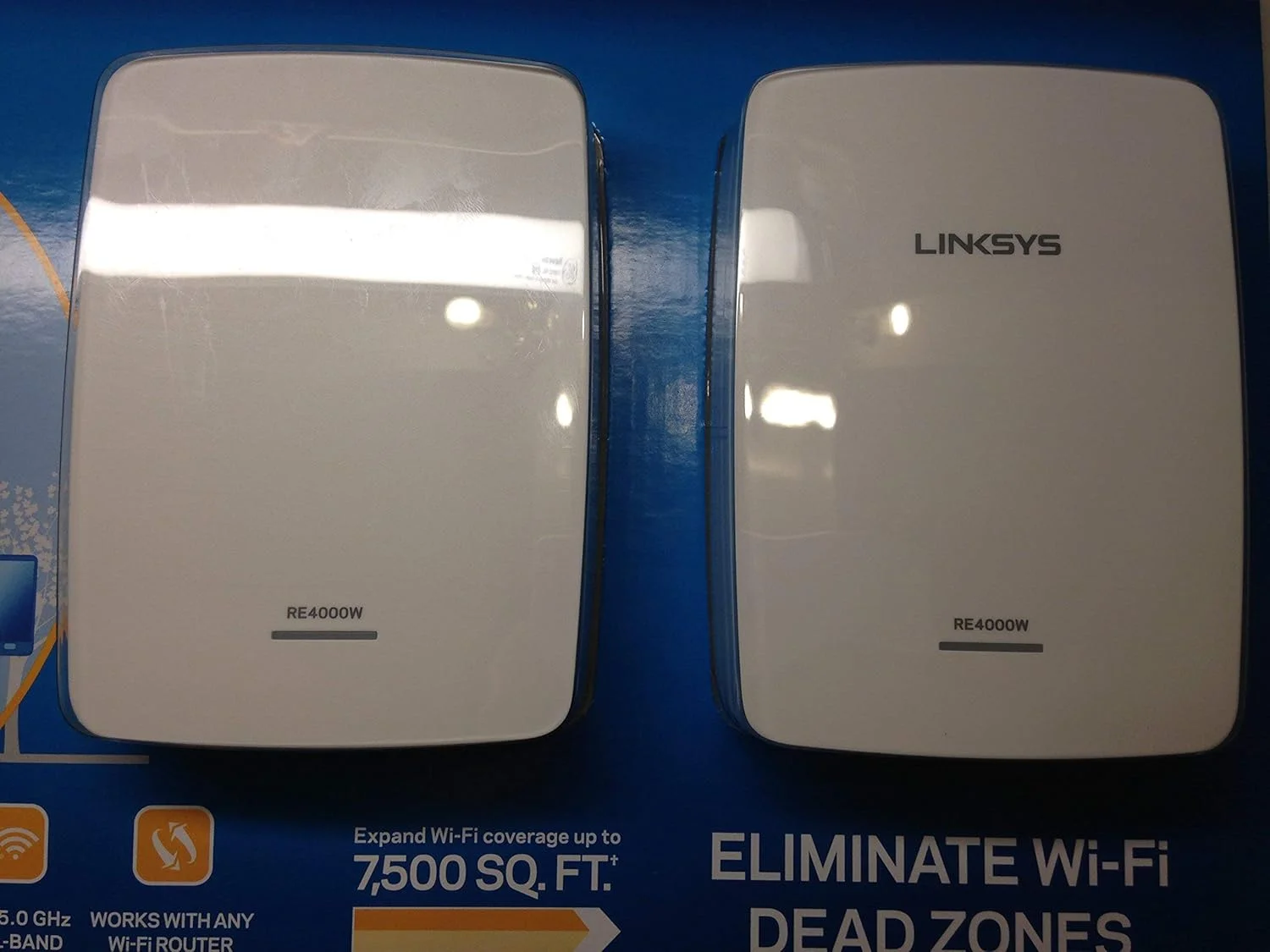 تقویت کننده محدوده وای فای دو بانده N600 لینکسیس مدل RE4000W سفید 2 عددی (بازسازی شده)