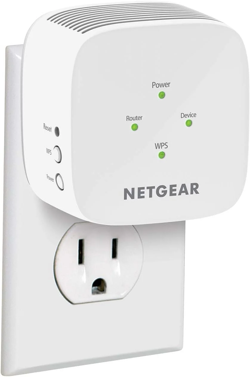 تقویت کننده محدوده وای فای NETGEAR EX2800 - پوشش دهی تا 55 متر مربع و 15 دستگاه با تقویت کننده و تکرار کننده سیگنال بی سیم دو بانده AC750 (سرعت تا 750 مگابیت در ثانیه) و طراحی جمع و جور دوشاخه دیواری