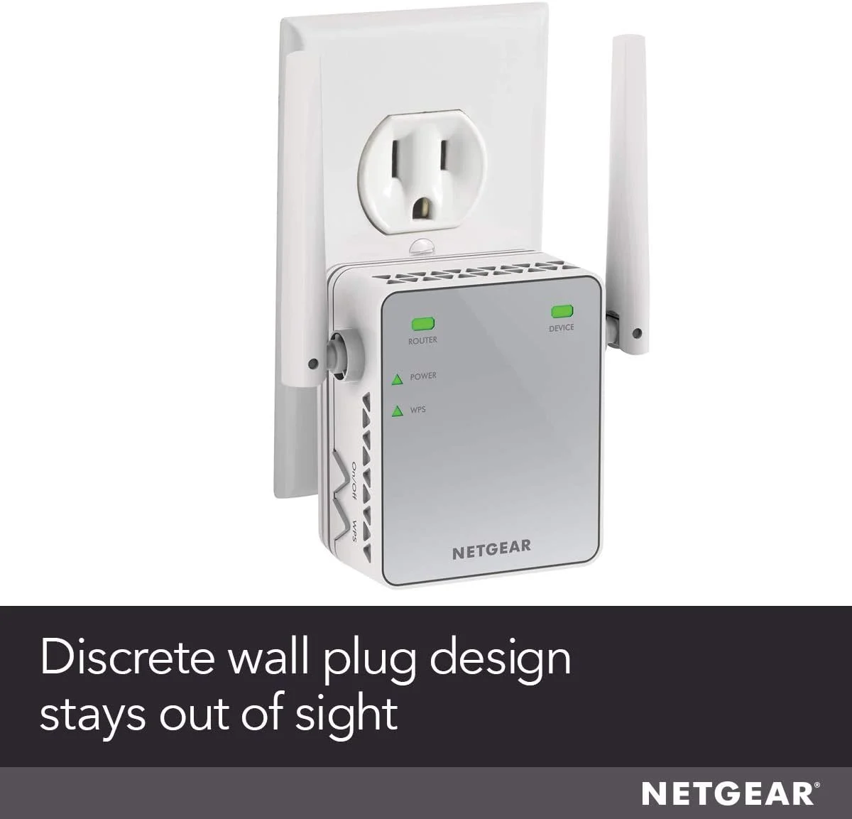 تقویت کننده محدوده وای فای NETGEAR EX2700 - پوشش تا 75 متر مربع و 10 دستگاه با تقویت کننده و تکرار کننده سیگنال بی سیم N300 (سرعت تا 300 مگابیت در ثانیه) و طراحی جمع و جور دوشاخه دیواری تقویت کننده محدوده وای فای NETGEAR EX2700 - پوشش تا 75 متر مربع و 10 دستگاه با تقویت کننده و تکرار کننده سیگنال بی سیم N300 (سرعت تا 300 مگابیت در ثانیه) و طراحی جمع و جور دوشاخه دیواری