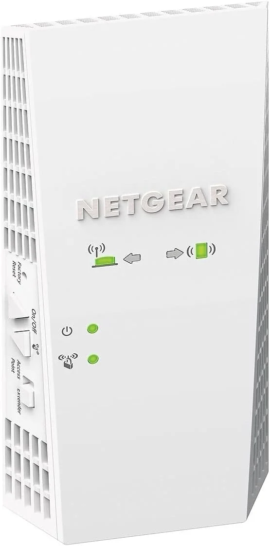 تقویت کننده محدوده وای فای مش NETGEAR EX7300 - پوشش تا 213 متر مربع و 40 دستگاه با تقویت کننده و تکرار کننده سیگنال بی سیم دو بانده AC2200 (سرعت تا 2200 مگابیت در ثانیه)، به علاوه مش رومینگ هوشمند تقویت کننده محدوده وای فای مش NETGEAR EX7300 - پوشش تا 213 متر مربع و 40 دستگاه با تقویت کننده و تکرار کننده سیگنال بی سیم دو بانده AC2200 (سرعت تا 2200 مگابیت در ثانیه)، به علاوه مش رومینگ هوشمند