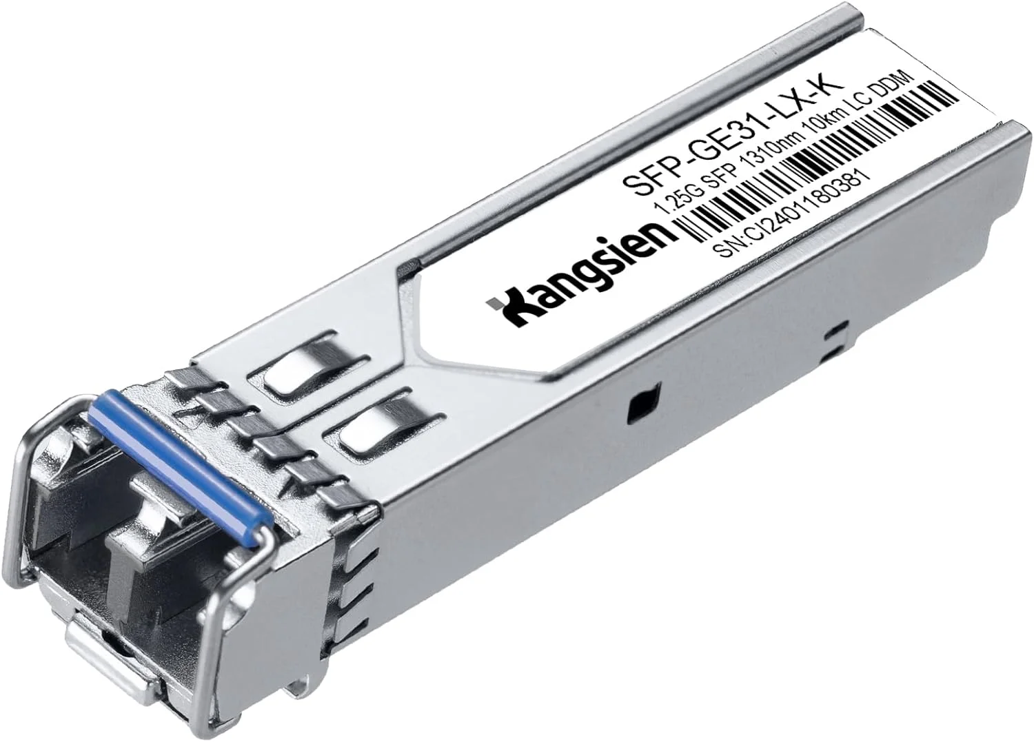 ماژول 1.25G SFP LC 1000Base-LX، 1310nm SMF فیبر نوری تک حالته، تا 10 کیلومتر، سازگار با سیسکو، یوبیکیوتی، میکروتیک، دی-لینک، نت گیر، کیونپ، لینکسیس و غیره (1 بسته)