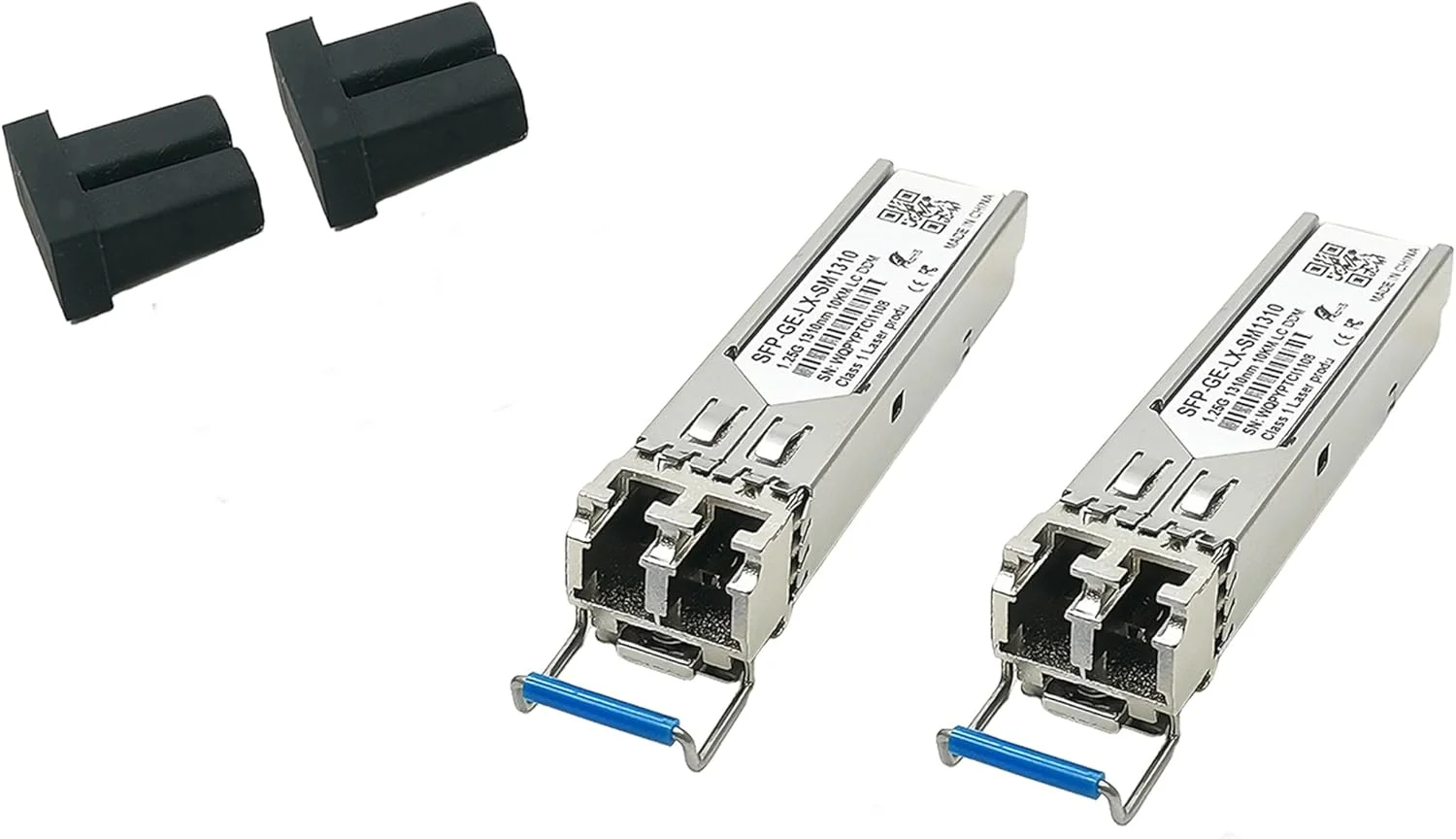 فرستنده و گیرنده نوری گیگابیتی 1.25G SFP-GE-SM SFP 1000BASE-LX/LH 1310nm 10km DDM Duplex LC/UPC SMF تک حالته سازگار با Cisco GLC-LH-SMD، TP-Link TL-SM311LS، Ubiquit UniFi، Fortinet، Netgear و غیره (2 عدد)