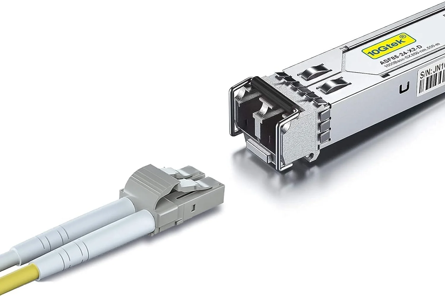 SFP 1.25G 1000Base-SX سازگار با HP ProCurve J4858C J4858B J4858A HPE Aruba J4858D و یک عدد کابل پچ فیبر نوری 1 متری OM3 LC به LC