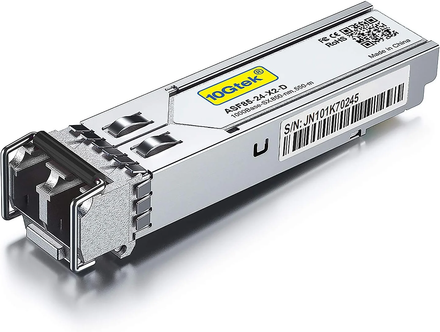 SFP 1.25G 1000Base-SX سازگار با HP ProCurve J4858C J4858B J4858A HPE Aruba J4858D و یک عدد کابل پچ فیبر نوری 1 متری OM3 LC به LC