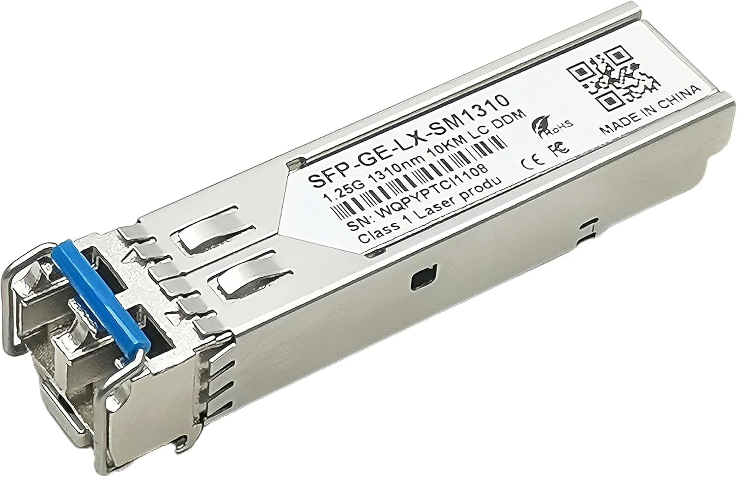 فرستنده و گیرنده نوری گیگابیتی 1.25G SFP-GE-SM SFP 1000BASE-LX/LH 1310nm 10km DDM Duplex LC/UPC SMF تک حالته سازگار با Cisco GLC-LH-SMD، TP-Link TL-SM311LS، Ubiquit UniFi، Fortinet، Netgear و غیره (2 عدد)