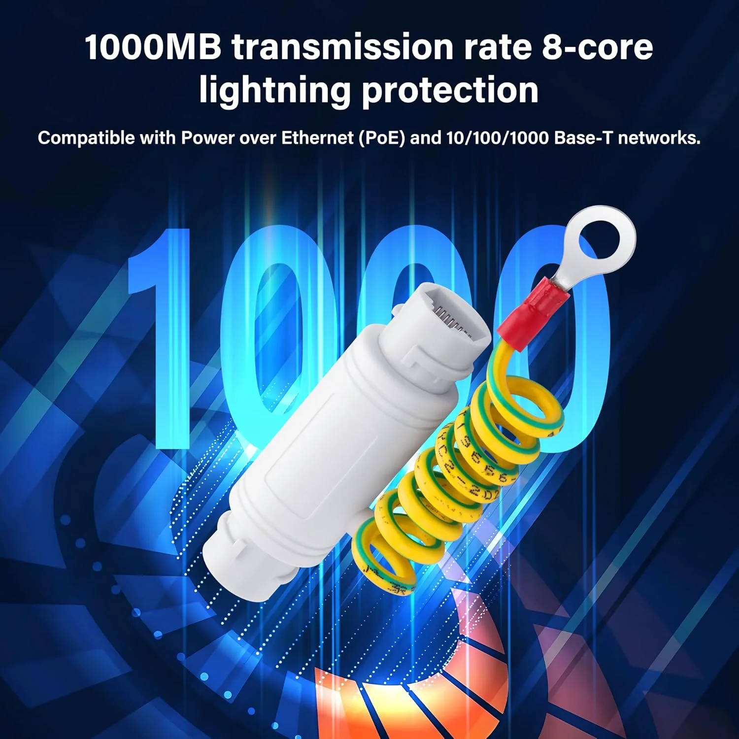 افزایش دهنده PoE سینلون RJ45 - گیگابیتی 10/100/1000 مگابیت بر ثانیه IP66 ضد آب، محافظت در برابر صاعقه 5kA، تکرار کننده PoE بیرونی برای افزایش فاصله PoE تا 250 متر