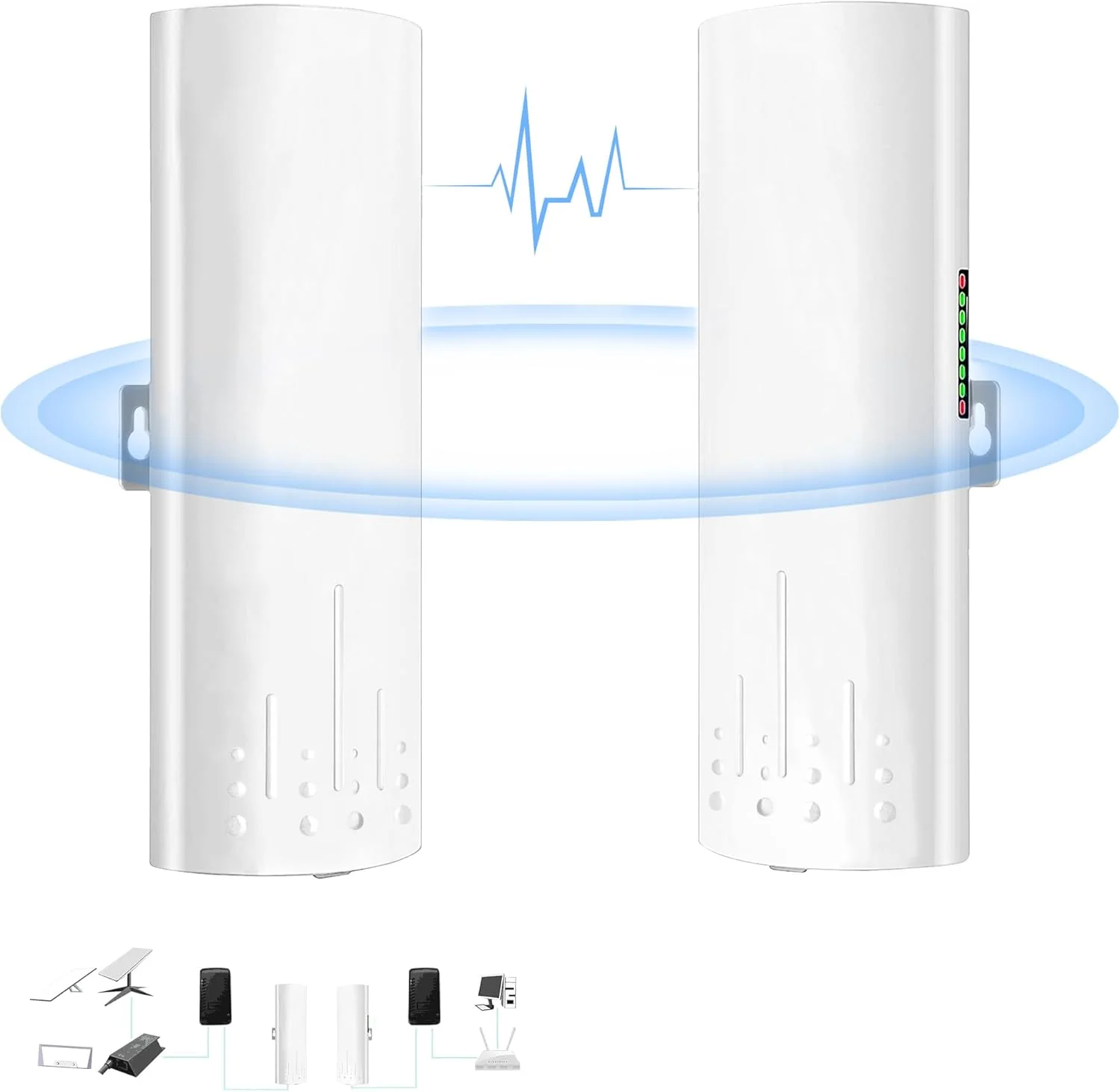 انتقال اینترنت استارلینک نقطه به نقطه در فضای باز با برد بلند برای روتر نسل 3، توسعه دهنده وای فای استارلینک، 5.8 گیگاهرتز 3 کیلومتر 100 مگابیت بر ثانیه با آنتن 16dBi با بهره بالا، بسته 2 عددی
