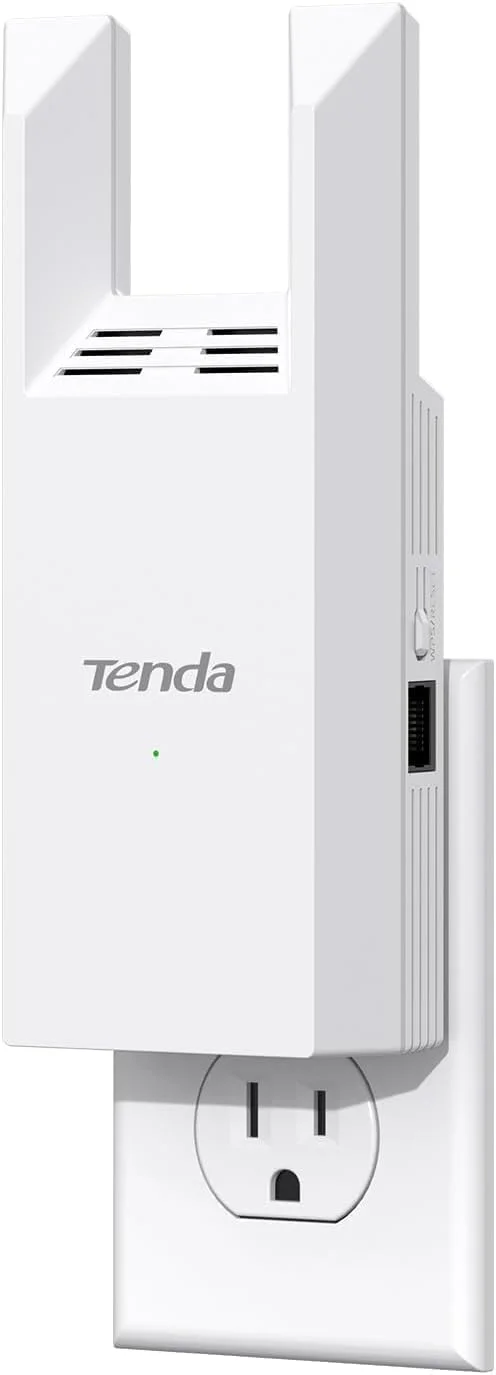 تقویت کننده وای فای Tenda N300، تقویت کننده سیگنال وای فای، با پورت اترنت، پوشش دهی تا 1100 فوت مربع، تقویت کننده وای فای تک باند، حالت تکرار کننده و حالت AP، نصب آسان، فقط 2.4 گیگاهرتز (R10-WT)