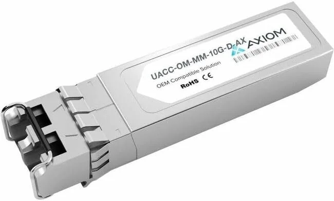 فرستنده و گیرنده نوری Axiom 10GBASE-SR SFP+ برای Ubiquiti - UACC-OM-MM-10G-D - برای شبکه داده، شبکه نوری - 1 x LC 10GBASE-SR شبکه - فیبر نوری - 850 نانومتر -