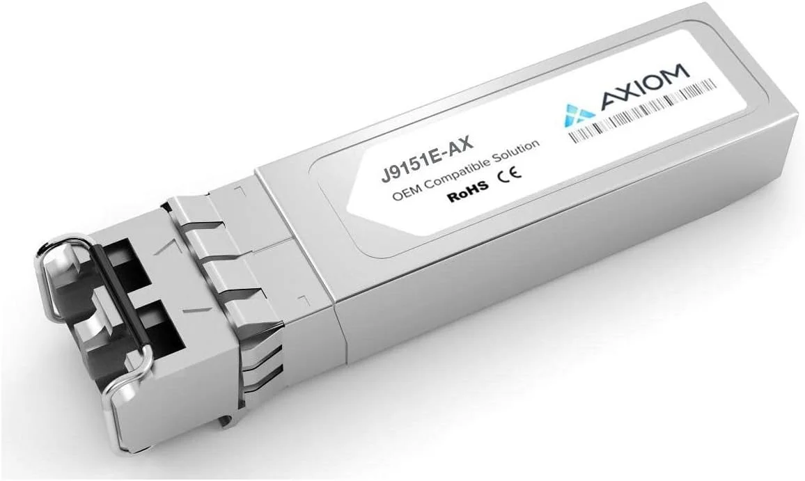 فرستنده-گیرنده نوری آکسیوم 10GBASE-LR SFP+ برای آرووبا - J9151E - برای شبکه های داده، شبکه نوری 1 LC 10GBase-LR - فیبر نوری تک حالته - 10 گیگابیت اترنت -