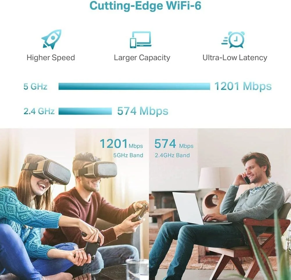 تقویت کننده وای فای 6 TP-Link AX1800 (RE605X) - تقویت کننده اینترنت، پوشش تا 140 متر مربع و 30 دستگاه، تکرار کننده دو بانده تا سرعت 1.8 گیگابیت بر ثانیه، حالت AP، پورت گیگابیتی (بازسازی شده)