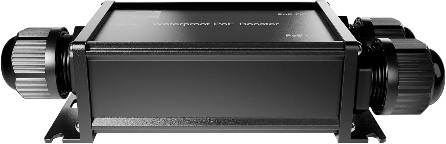 تکرار کننده تقویت کننده PoE ضد آب، تقویت کننده گیگابیتی PoE بیرونی با 2 پورت خروجی، IP67، 802.3af/at/bt، تا 90 وات کل، بدون نیاز به برق