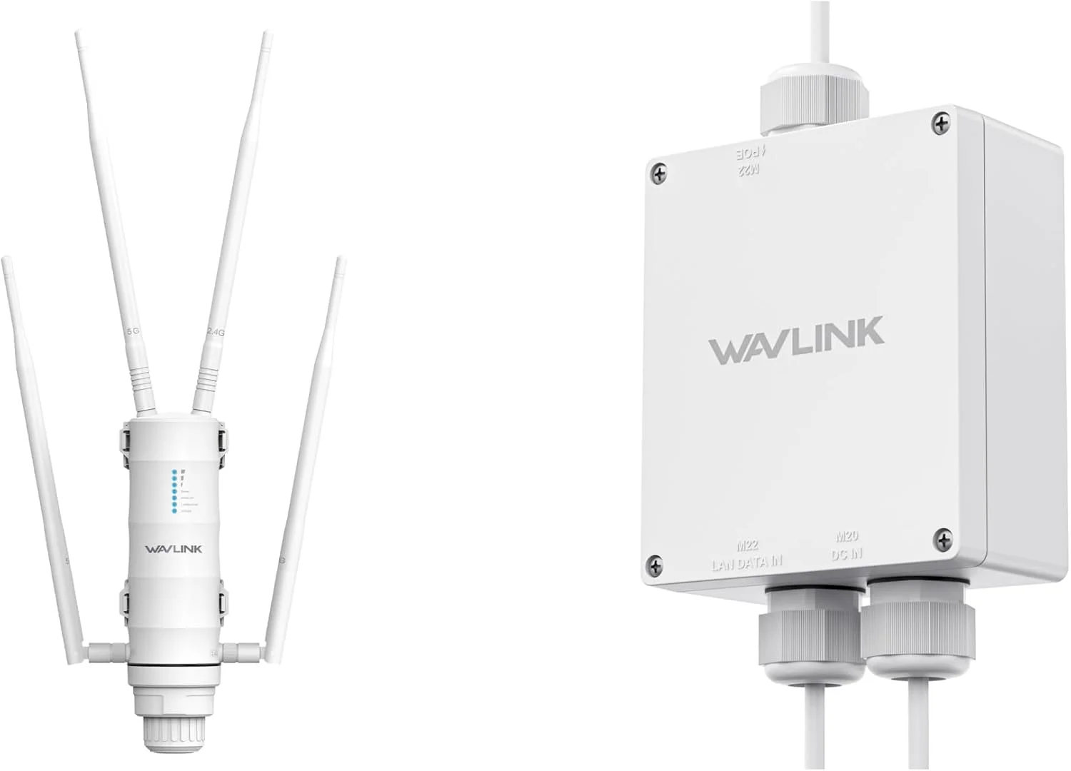 جعبه ضد آب WAVLINK برای POE با توسعه دهنده WiFi بیرونی AC1200