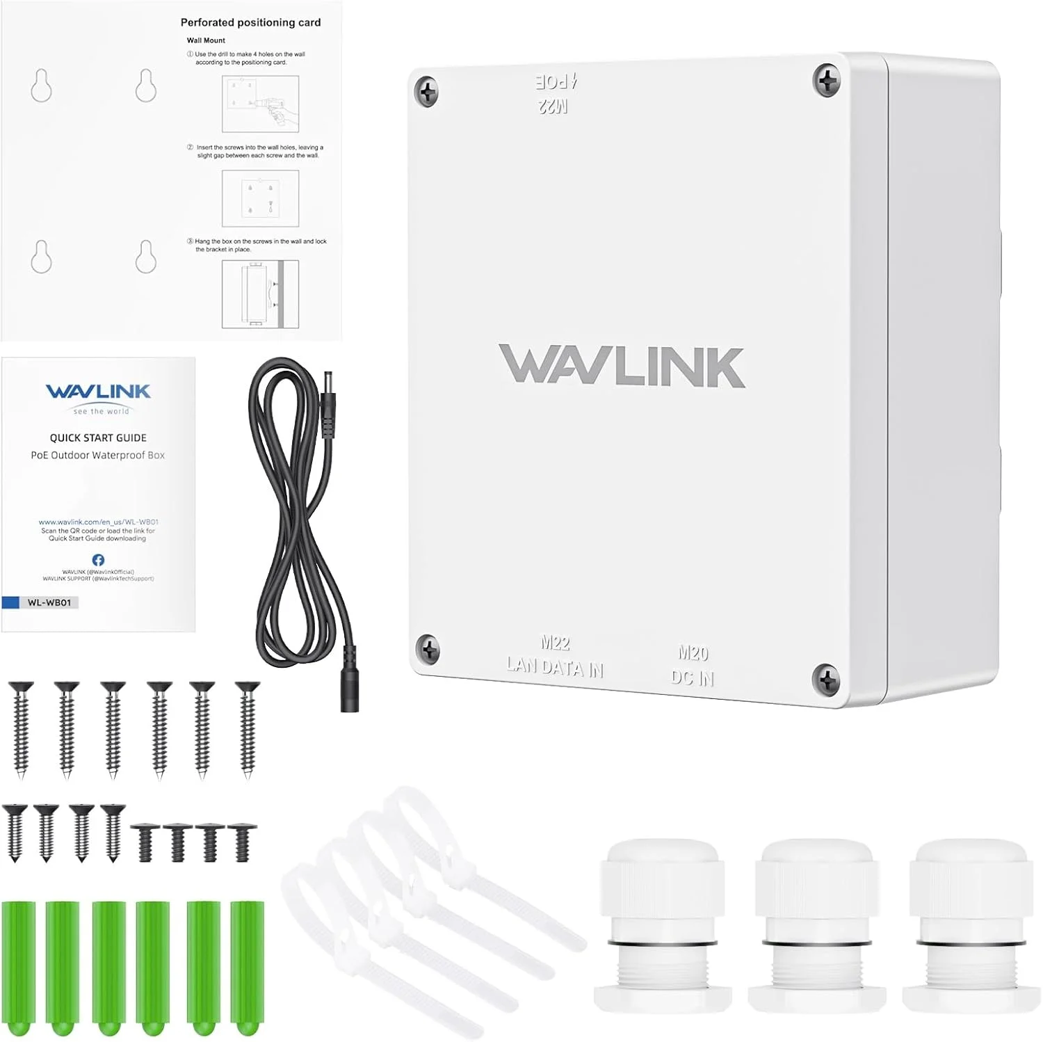 تقویت کننده وای فای WAVLINK با جعبه محافظ POE