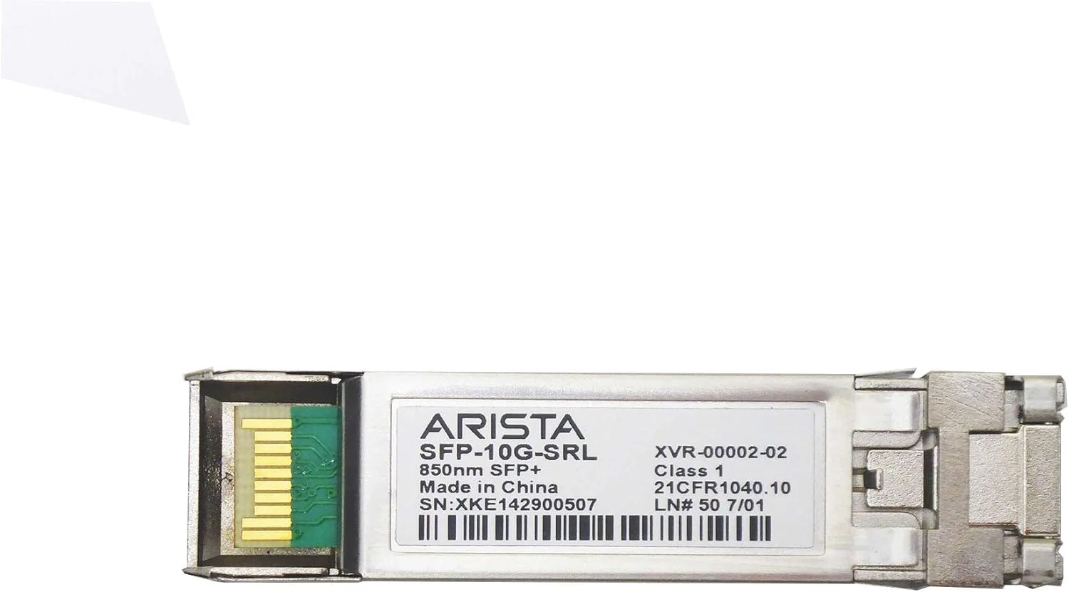 فرستنده و گیرنده SFP+ آریستا مدل Sfp-10G-Srl Xvr-00002-02 Sfp+ 850Nm
