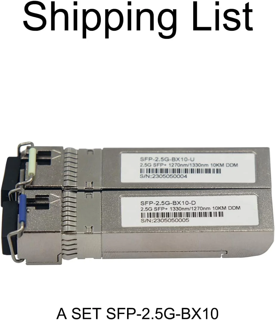 کامپیوتر تک بردی youyeetoo BPI-R3 ماژول SFP+ 2.5G BX10 - 10KM، سرعت 2.5 گیگابیت بر ثانیه، کانکتور LC (یک مجموعه)