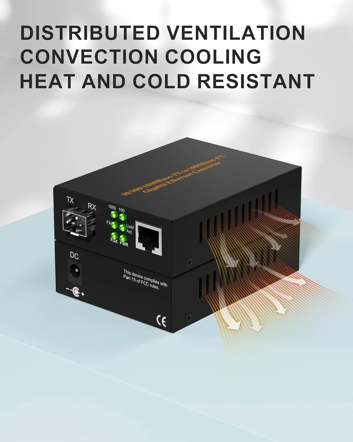 یک جفت مبدل فیبر به اترنت 1.25 گیگابیت بر ثانیه، مبدل رسانه ای گیگابیتی چند حالته با 2 ماژول Bidi SFP LC، درگاه 10/100/1000Base-Tx به 1000Base-SX RJ45 به اسلات SFP، تا 550 متر