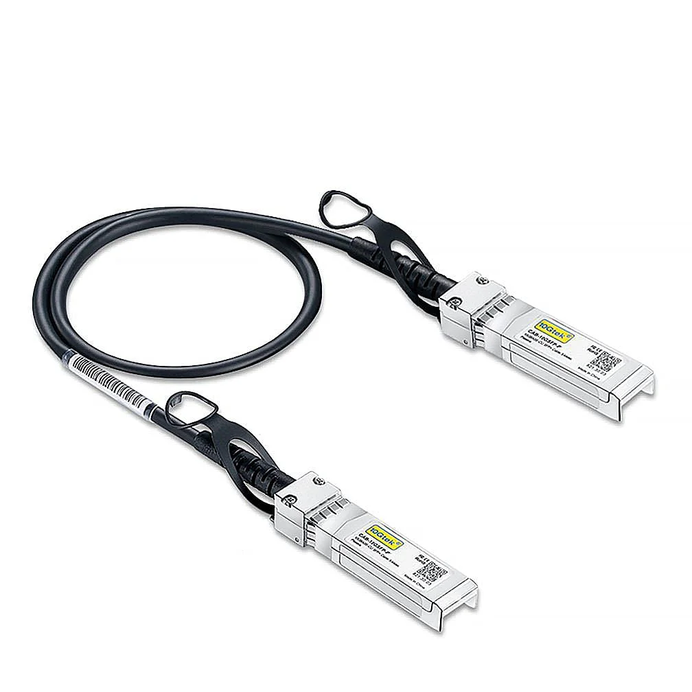 کابل داک 10G SFP+ 10Gtek - کابل مسی Twinax اتصال مستقیم پسیو 10GBASE-CU SFP برای سیسکو SFP-H10GB-CU0.3M، مراکی MA-CBL-TA-0.3M، Fortinet، Ubiquiti UniFi، D-Link، 0.3 متری (1 فوت)