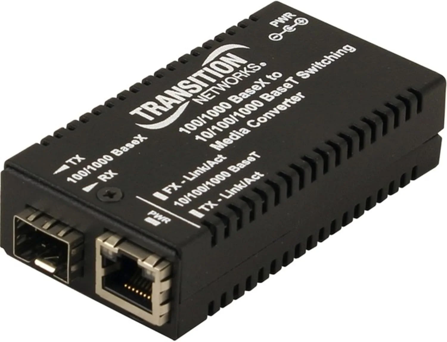 مبدل فرستنده/گیرنده و رسانه Transition Networks M/GE-xSW-SFP-01-xx-UxX - 1 پورت شبکه (RJ-45) - اترنت گیگابیتی - 10/100/1000Base-T, 1000Base-X - SFP (Mini-GBIC) - منبع تغذیه - قابل نصب روی ریل، دیواری