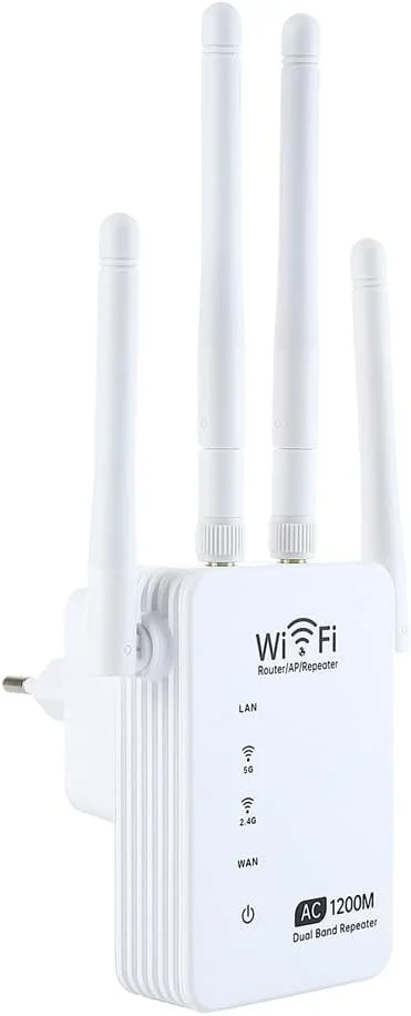 تقویت کننده و روتر AP دو بانده 1200Mbps با استاندارد 802.11ac و برد بلند
