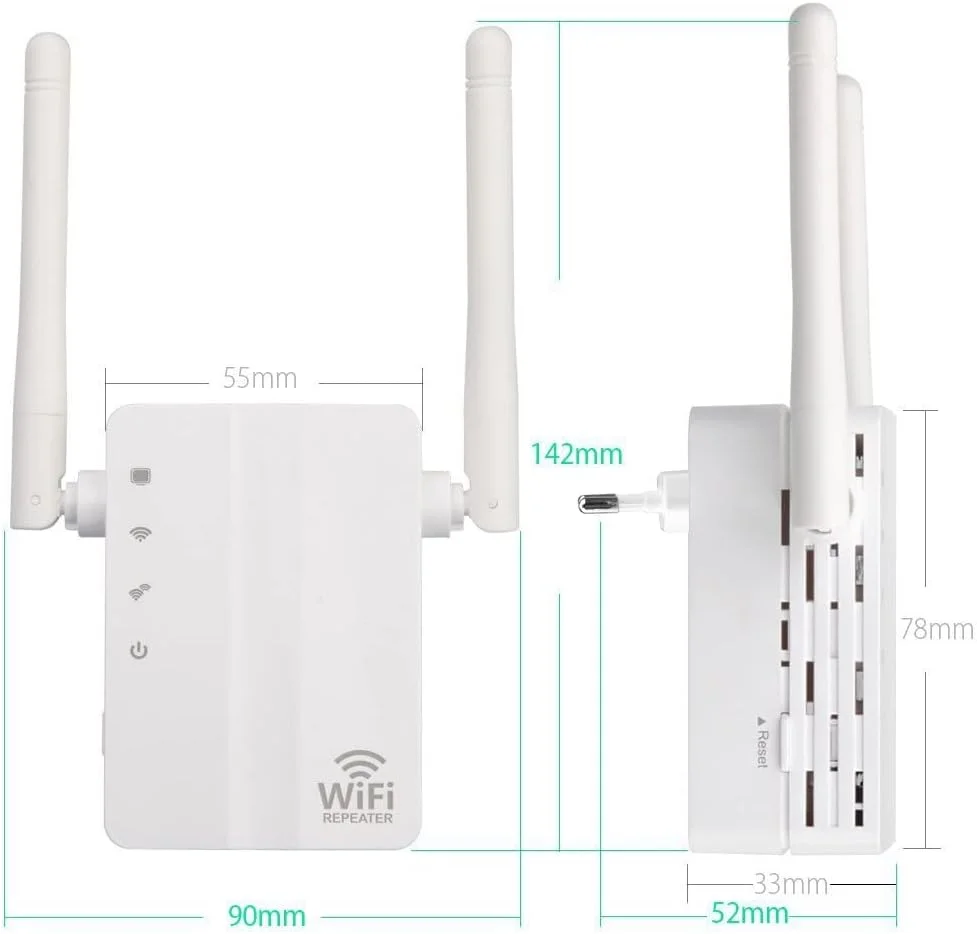 تقویت کننده روتر پرو 300M توسعه دهنده شبکه توسعه دهنده برق 2 آنتن (رنگ: تک رنگ)