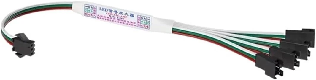 تکرار کننده سیگنال مینی SPI مدل DC5-24V مناسب برای نوارهای LED پیکسلی RGB مدل WS2812B WS2811 1903 16703 IC (رنگ: 1 به 4)