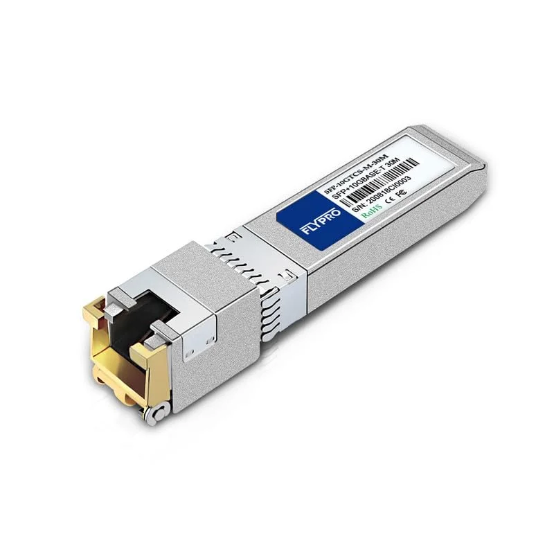 فرستنده و گیرنده FLYPROFiber- SFP+ به RJ45، ماژول SFP+ 1.25G/2.5G/5G/10GBase-T، ماژول مسی 10G RJ45 سازگار با Cisco SFP-10G-T-S، Ubiquiti UniFi UF-RJ45-10G، Mikrotik، Netgear 30M، تک بسته