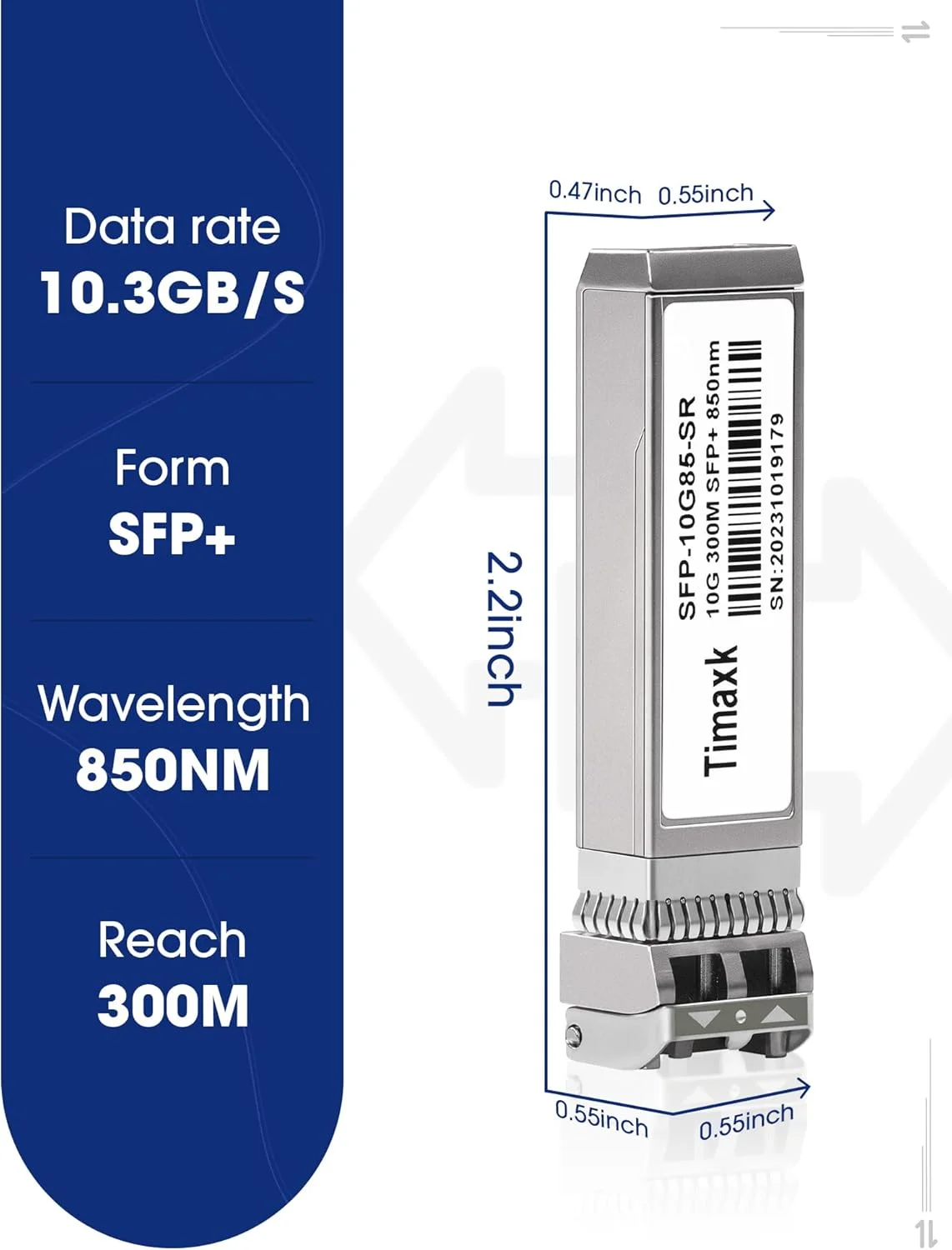 فرستنده و گیرنده 10GBase-SR SFP+، ماژول فیبر چند حالته SFP LC، 10G 850nm MMF تا 300 متر، سازگار با سیسکو، یوبیکیوتی، میکروتیک، دی-لینک، نت گیر، Qnap، لینکسیس و غیره فرستنده و گیرنده 10GBase-SR SFP+، ماژول فیبر چند حالته SFP LC، 10G 850nm MMF تا 300 متر، سازگار با سیسکو، یوبیکیوتی، میکروتیک، دی-لینک، نت گیر، Qnap، لینکسیس و غیره