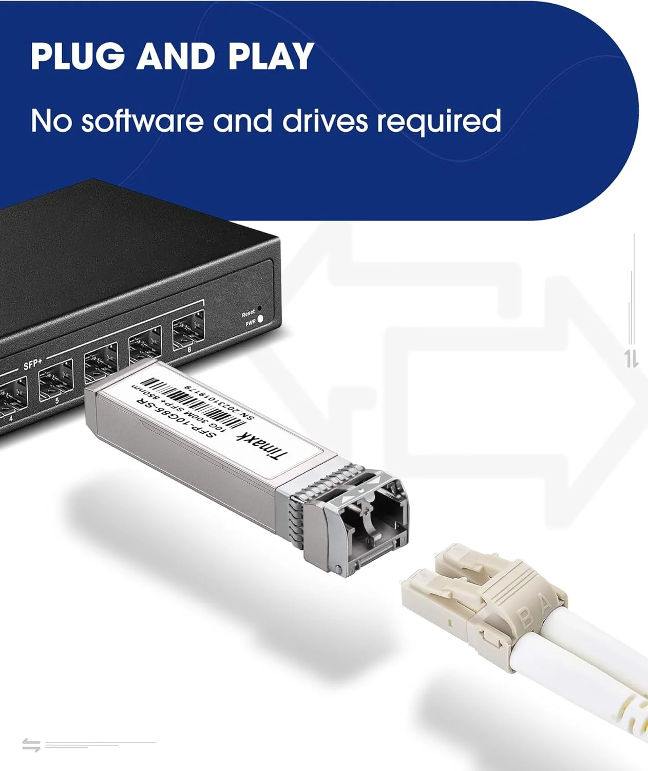 فرستنده و گیرنده 10GBase-SR SFP+، ماژول فیبر چند حالته SFP LC، 10G 850nm MMF تا 300 متر، سازگار با سیسکو، یوبیکیوتی، میکروتیک، دی-لینک، نت گیر، Qnap، لینکسیس و غیره فرستنده و گیرنده 10GBase-SR SFP+، ماژول فیبر چند حالته SFP LC، 10G 850nm MMF تا 300 متر، سازگار با سیسکو، یوبیکیوتی، میکروتیک، دی-لینک، نت گیر، Qnap، لینکسیس و غیره