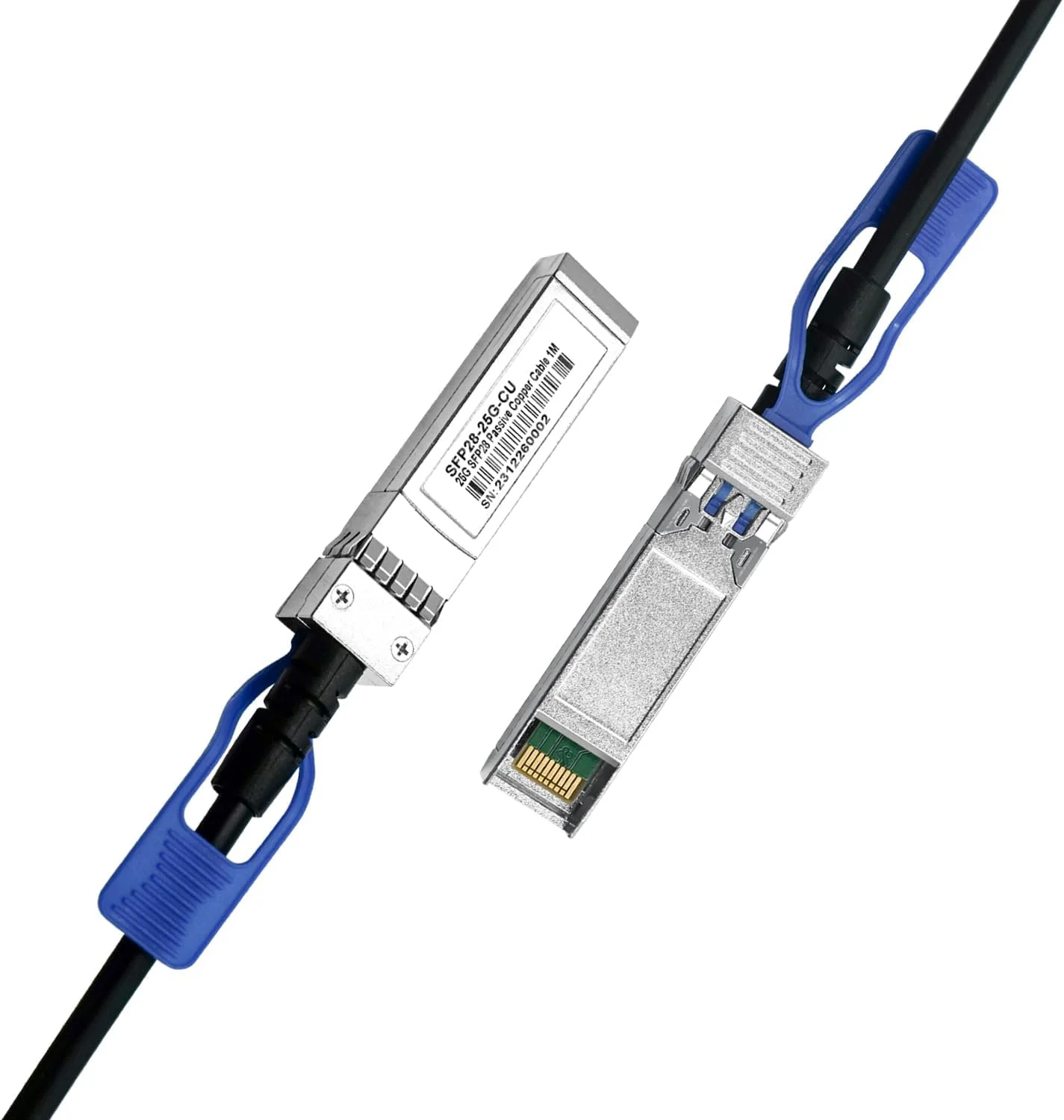 کابل مسی اتصال مستقیم غیرفعال یوبیکیوتی UniFi UC-DAC-SFP+ به طول 2.5 متر (8 فوت) 25GBASE-CU SFP+ DAC Twinax برای سیسکو، مراکی، Fortinet، D-Link