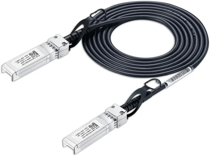 کابل Twinax مسی اتصال مستقیم غیرفعال SFP+ DAC 10G 5 متری، برای سیسکو SFP-H10GB-CU5M، یوبیکویتی، دی-لینک، جونیپر، ملانوکس، میکروتیک، نت گیر، سوپرمیکرو