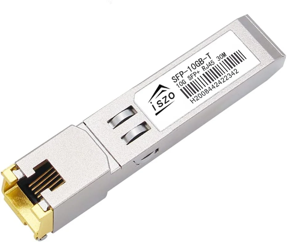ماژول نوری 10GBase-T، ماژول تبدیل SFP-10G-T به RJ45، انطباقی 10G/5G/2.5G/1G، پشتیبانی از DDM، برای سوئیچ شبکه سیسکو TPLINK Ubiquiti UniFi BDCOM QNAP ASUS، 30 متر، تراشه AQR113C